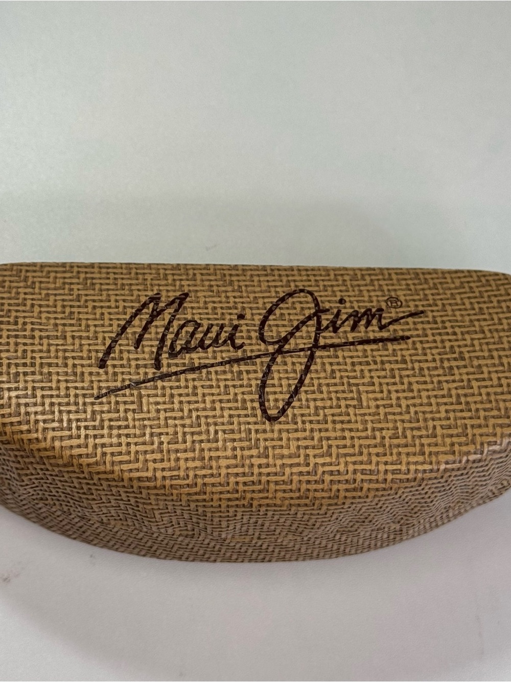 Maui Jim Woven Tan and Black Logo Sunglasses Case Only